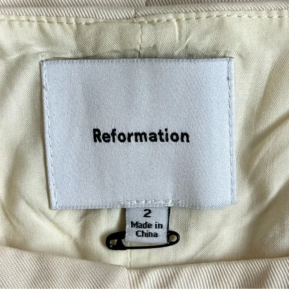 Reformation Martha Front Button Asymmetric Corset Blouse Top Size 2 NWOT - Picture 10 of 11